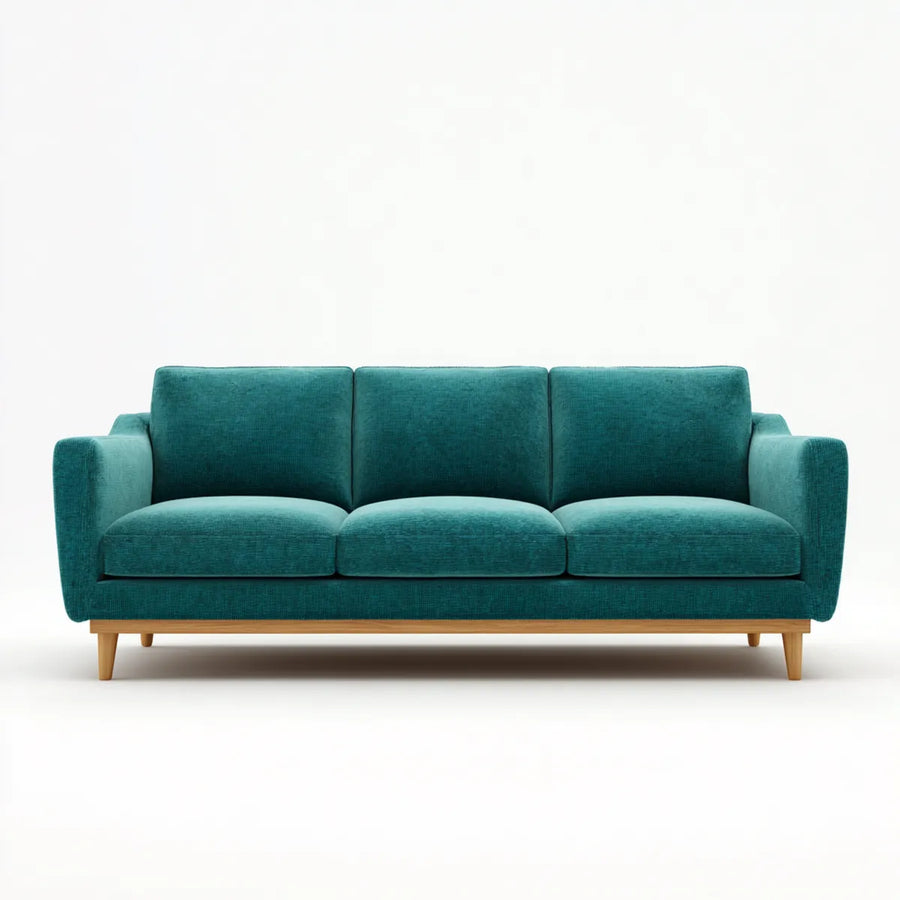 Modernes 3-Sitzer-Sofa mit Holzfüßen